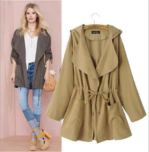 Load image into Gallery viewer, Hooded Trench Jacket
