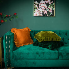 Load image into Gallery viewer, Lotus Leaf Soft Velvety Pillow
