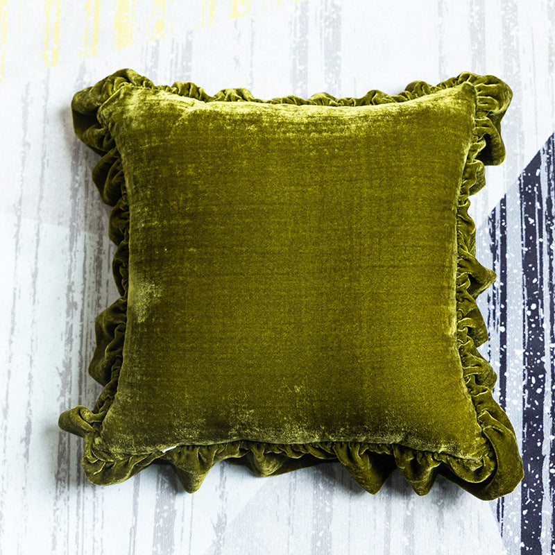 Lotus Leaf Soft Velvety Pillow