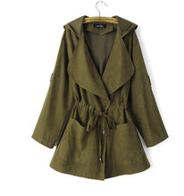 Load image into Gallery viewer, Hooded Trench Jacket
