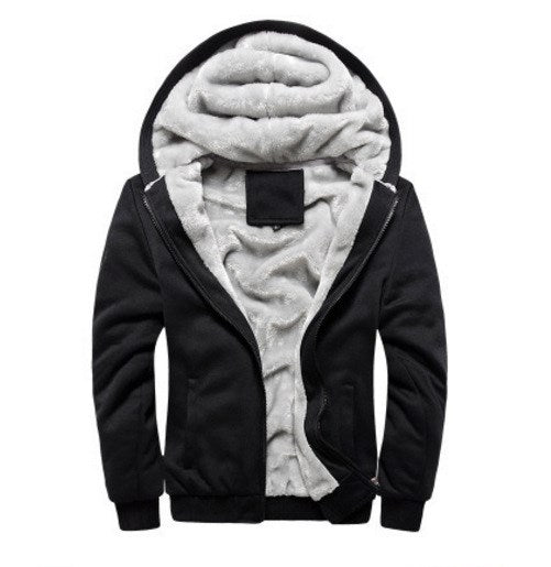 Casual Men's Thick Warm Coat Hooded Jacket