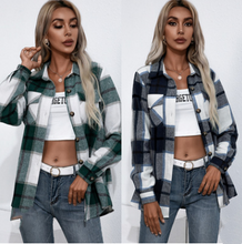 Load image into Gallery viewer, Plaid Loose Casual Shirt Jacket
