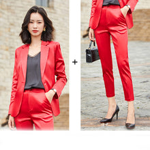 Load image into Gallery viewer, Satiny Solid Color Casual Suits
