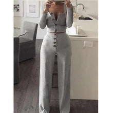 Load image into Gallery viewer, Long Sleeved Knitted Pant Set
