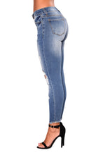 Load image into Gallery viewer, Stretch Cropped Ripped Women&#39;s Skinny Jeans
