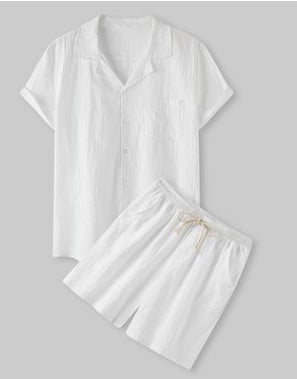 Cotton Short Sleeve Shorts Set