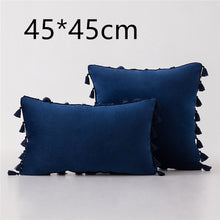 Load image into Gallery viewer, Tassel velvet sofa pillowcase
