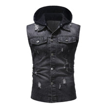 Load image into Gallery viewer, Denim Vest With Collar
