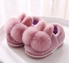 Load image into Gallery viewer, Plush Bunny Ear Slippers
