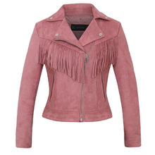 Load image into Gallery viewer, Lapel Tassel Suede Jacket
