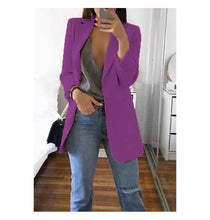 Load image into Gallery viewer, Long Solid Color Stylish Blazer
