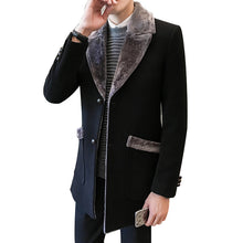 Load image into Gallery viewer, Fur Accented Wool Dress Coat
