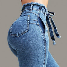 Load image into Gallery viewer, Fringed Waist Jeans
