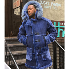 Load image into Gallery viewer, Plush Lined Block Colored Hooded Trench Coat
