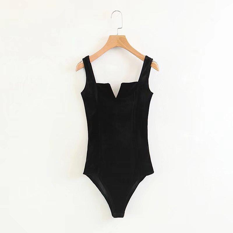 V-Design Velvet Bodysuit