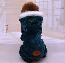 Load image into Gallery viewer, Big Fur Collar  Velour Dog Coat
