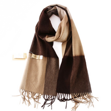 Load image into Gallery viewer, Long Plaid Cashmere Autumn  Scarf
