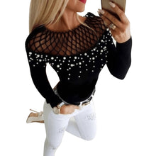 Load image into Gallery viewer, Lace &amp; Beaded Sweater
