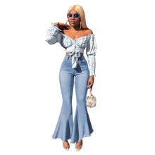 Load image into Gallery viewer, Denim Bell Bottoms
