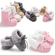 Load image into Gallery viewer, Suede Plush Padded Baby Shoes
