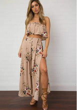 Load image into Gallery viewer, Flower Accented High Waist Skirt Set
