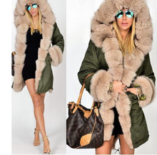 Load image into Gallery viewer, Fur Trimmed Padded Maxi Coat
