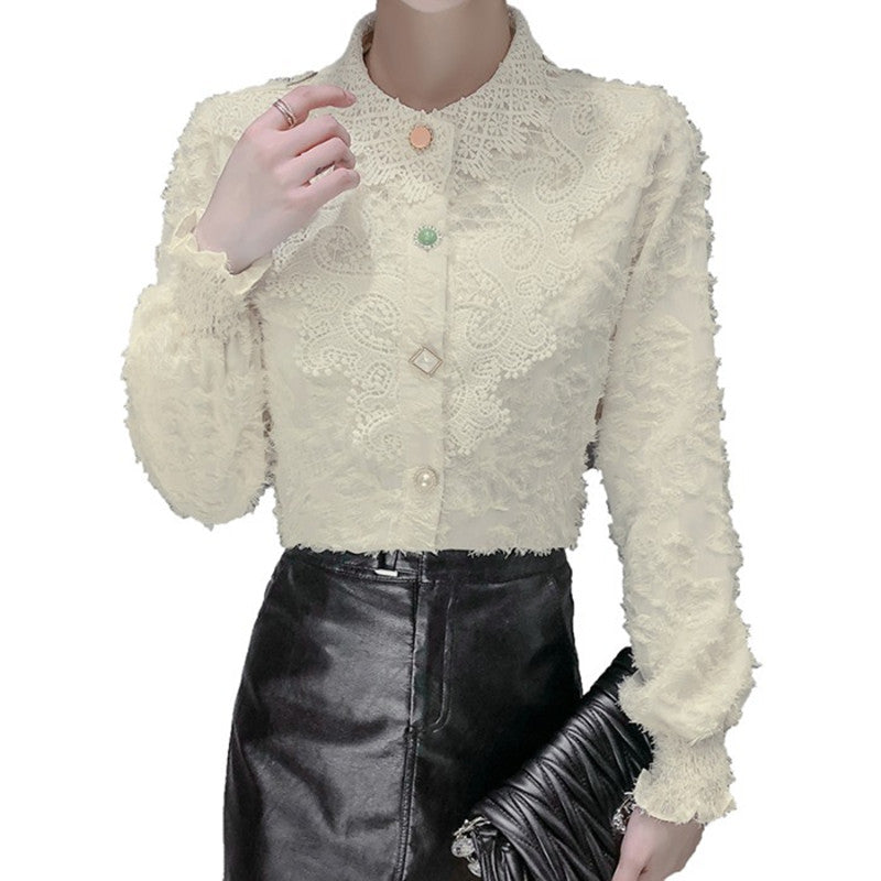 Laced Buttoned Sweater