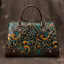 Load image into Gallery viewer, Carved Graphic Print Leather Handbag
