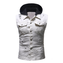 Load image into Gallery viewer, Denim Vest With Collar
