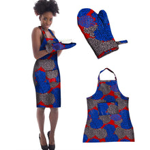 Load image into Gallery viewer, Vibrant African Graphic Print Apron Set
