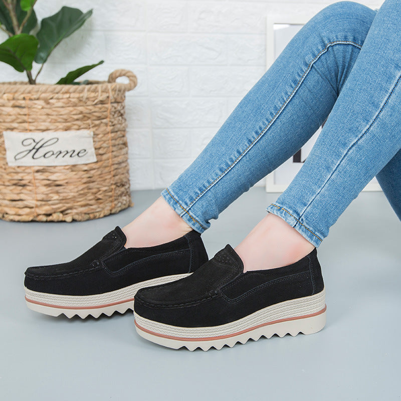 Platform Suede Loafers