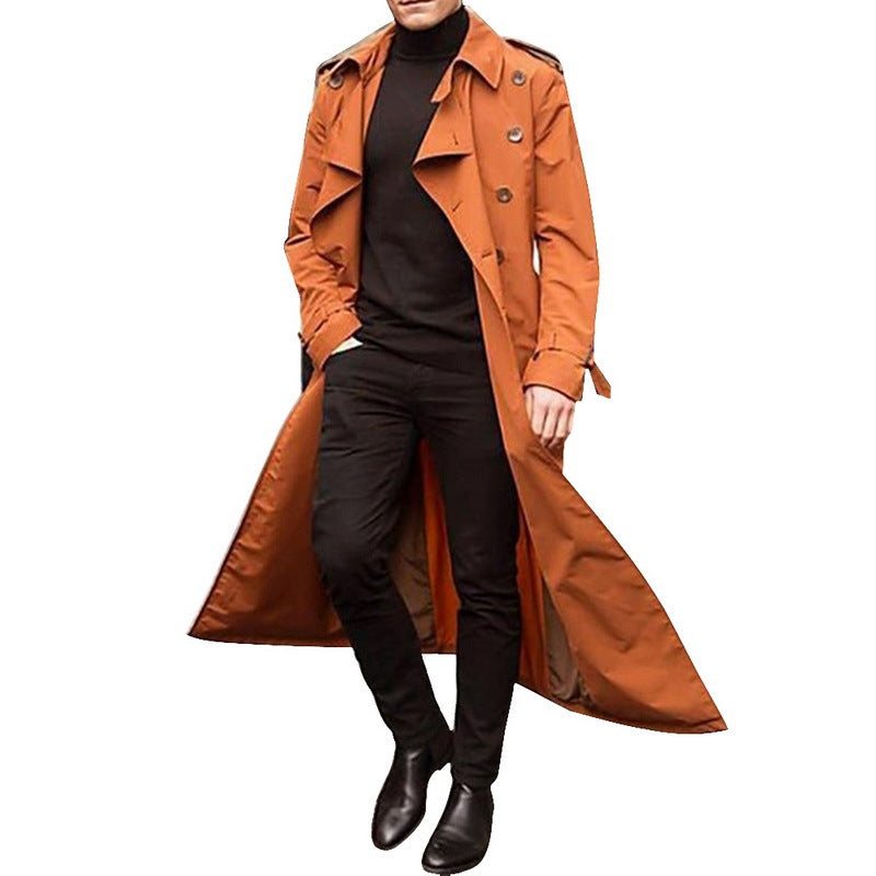 Long Trench Coat in Solid Colors