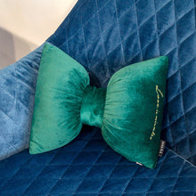 Load image into Gallery viewer, Velvet Bow Tie Accent Pillow
