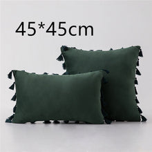 Load image into Gallery viewer, Tassel velvet sofa pillowcase
