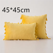 Load image into Gallery viewer, Tassel velvet sofa pillowcase
