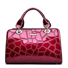 Load image into Gallery viewer, Embossed  Leather Snakeskin Design  Handbag
