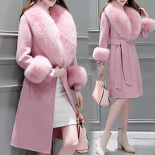 Load image into Gallery viewer, Plush Fur Accented Classic Wool Coat
