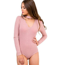 Load image into Gallery viewer, Sexy Ribbed Knitted Autumn Bodysuit
