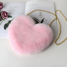 Load image into Gallery viewer, Plush Heart Shoulder Bag
