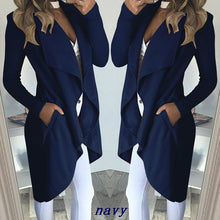 Load image into Gallery viewer, Large Lapel Loose Fit Trench Coat
