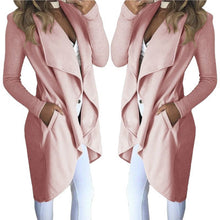 Load image into Gallery viewer, Large Lapel Loose Fit Trench Coat
