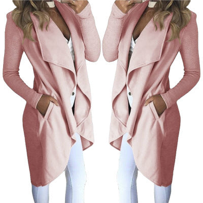 Large Lapel Loose Fit Trench Coat