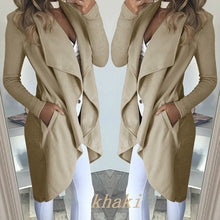 Load image into Gallery viewer, Large Lapel Loose Fit Trench Coat
