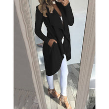 Load image into Gallery viewer, Large Lapel Loose Fit Trench Coat
