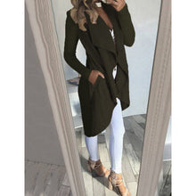 Load image into Gallery viewer, Large Lapel Loose Fit Trench Coat
