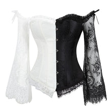 Load image into Gallery viewer, Corset Top With Lace Long Sleeves
