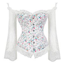 Load image into Gallery viewer, Corset Top With Lace Long Sleeves
