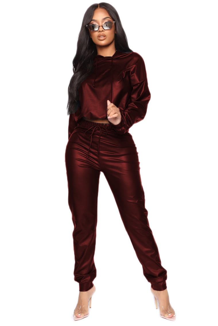 Satin Fitted Pant Set