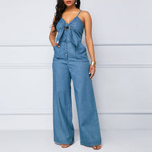 Load image into Gallery viewer, Bow Accented Loose Fit Jumpsuit
