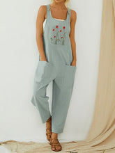 Load image into Gallery viewer, Embroidered Casual Overalls With Suspenders
